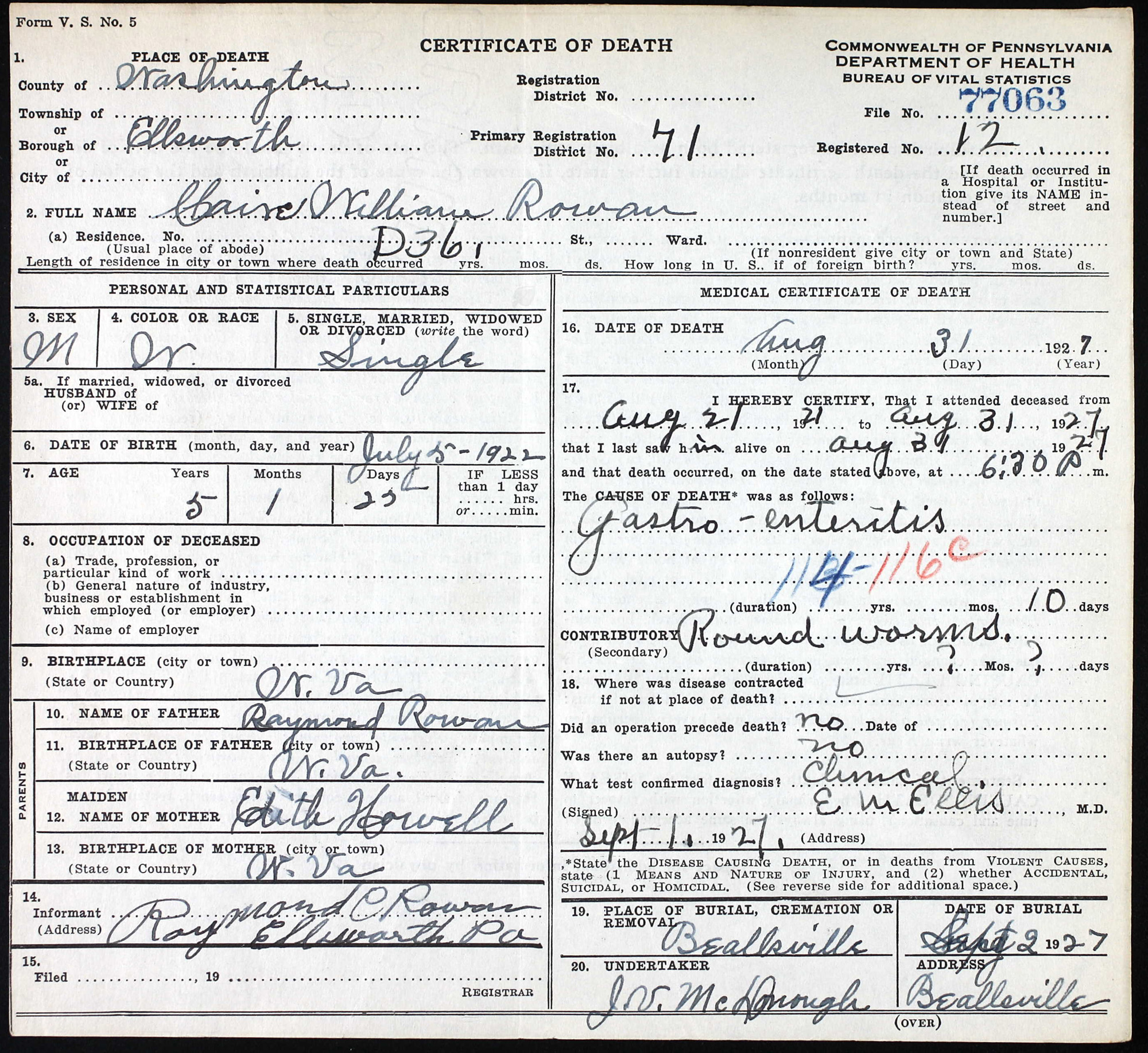 Claire William Rowan